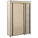 Sammenleggbar garderobe kremfarget 110x45x175 cm stoff