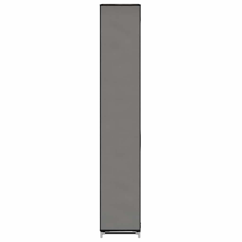 Skoskap med trekk grå 57x29x162 cm stoff