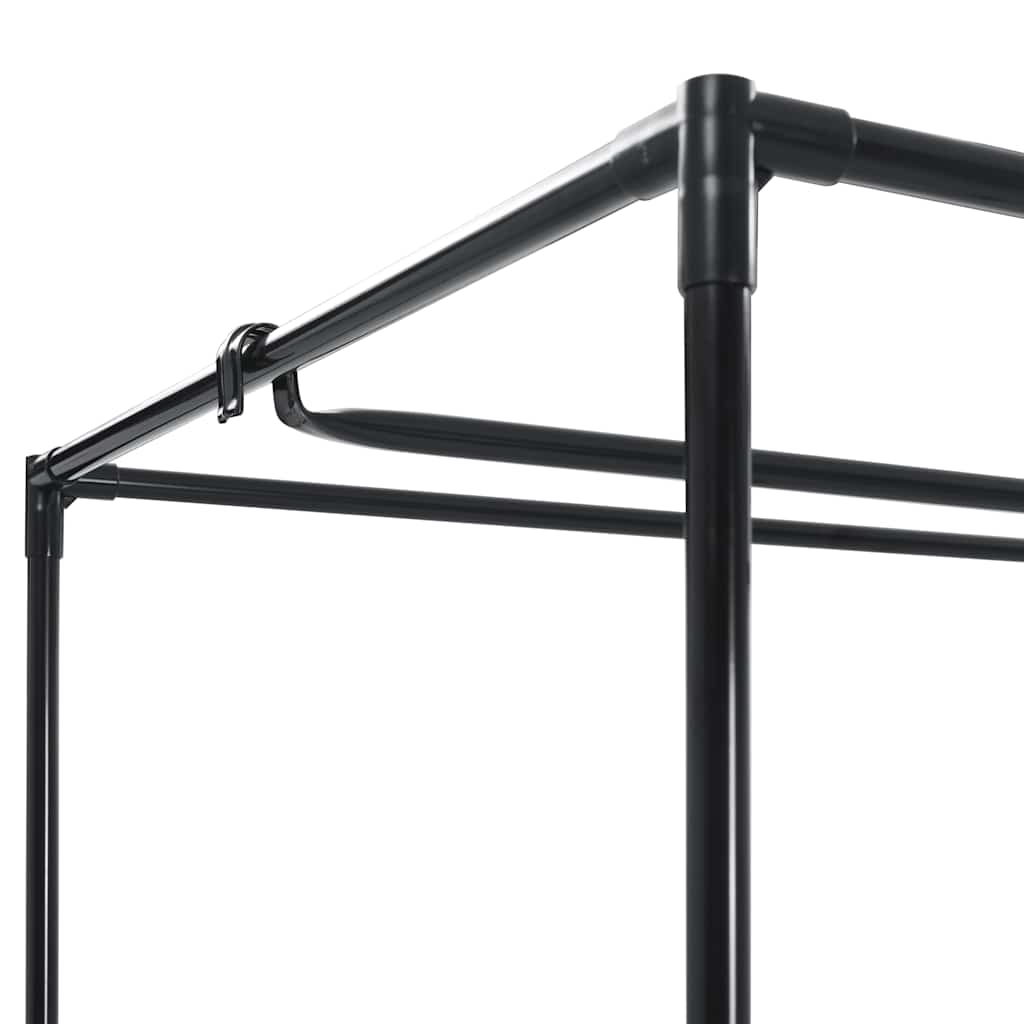 Garderobeskap svart 75x50x160 cm