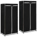 Garderobeskap 2 stk svart 75x50x160 cm