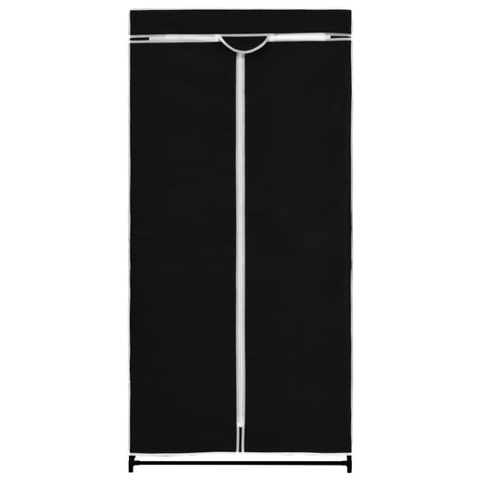 Garderobeskap 2 stk svart 75x50x160 cm