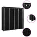Garderobeskap med 4 rom svart 175x45x170 cm