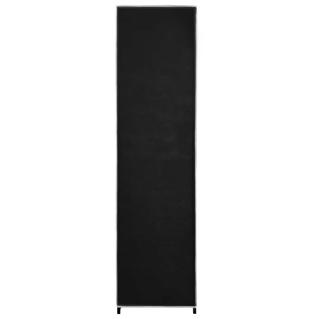 Garderobeskap med 4 rom svart 175x45x170 cm