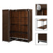 Hjørnegarderobe brun 130x87x169 cm