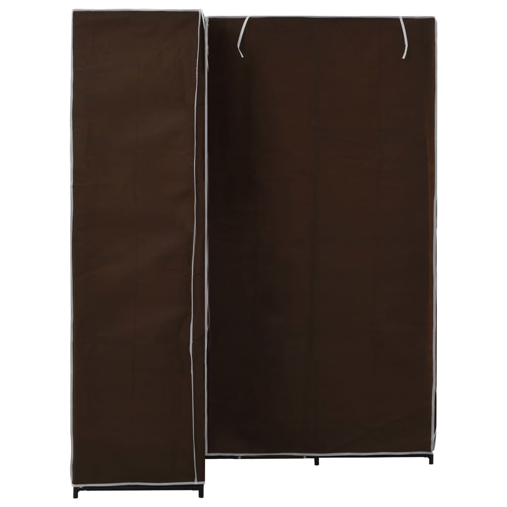 Hjørnegarderobe brun 130x87x169 cm