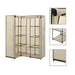 Hjørnegarderobe kremhvit 130x87x169 cm