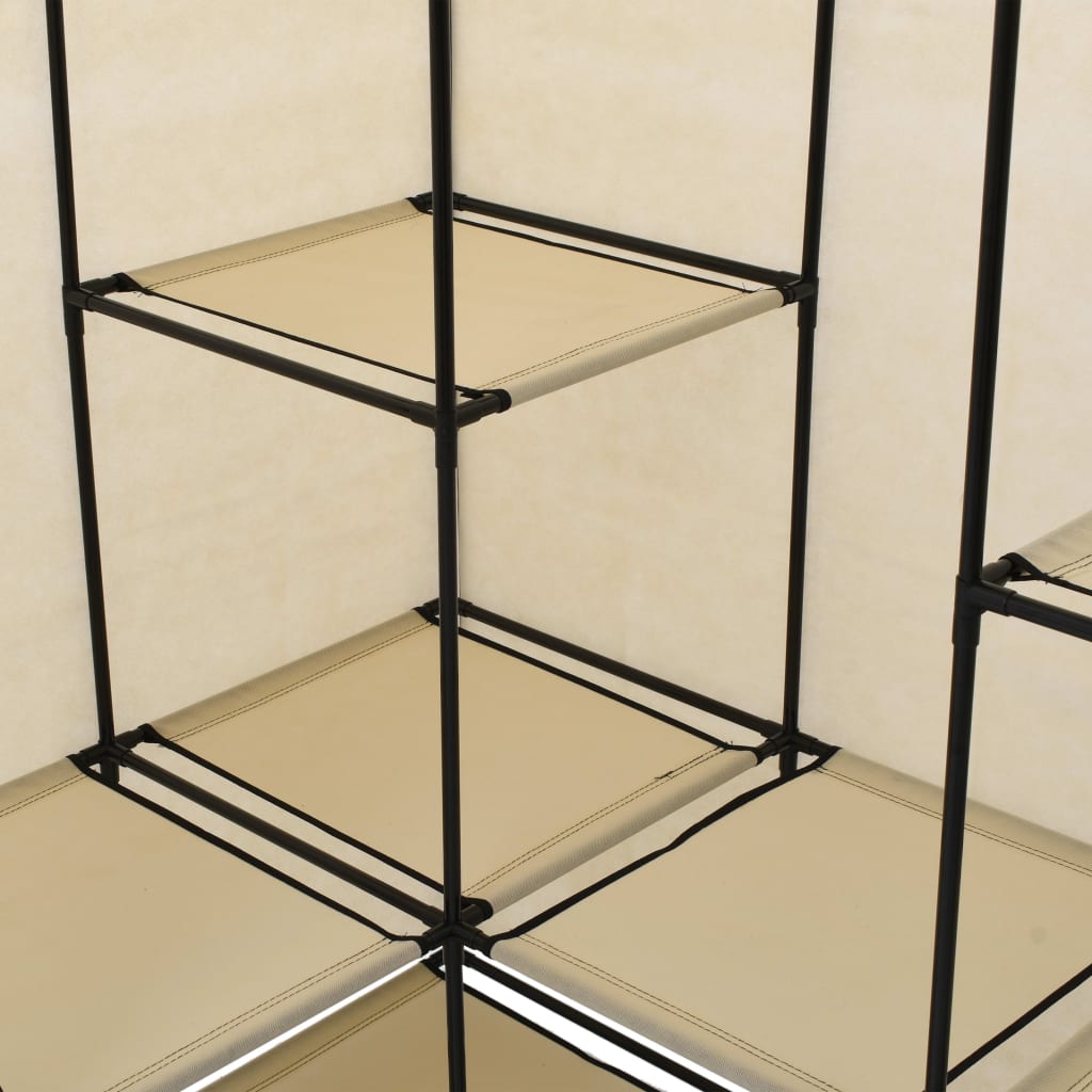 Hjørnegarderobe kremhvit 130x87x169 cm