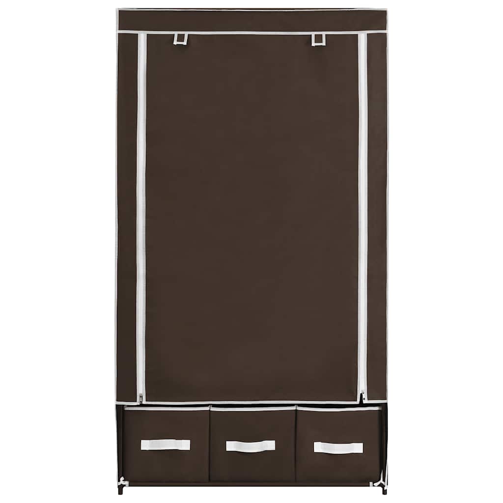 Garderobe brun 87x49x159 cm stoff