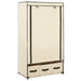 Garderobe kremhvit 87x49x159 cm stoff