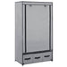 Garderobe grå 87x49x159 cm stoff