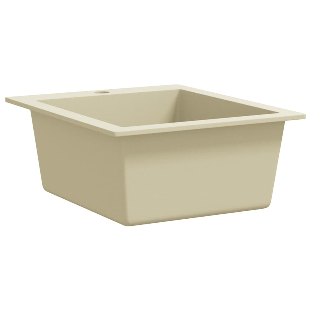 Kjøkkenvask enkel kum granitt beige