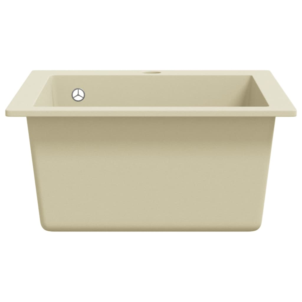 Kjøkkenvask enkel kum granitt beige