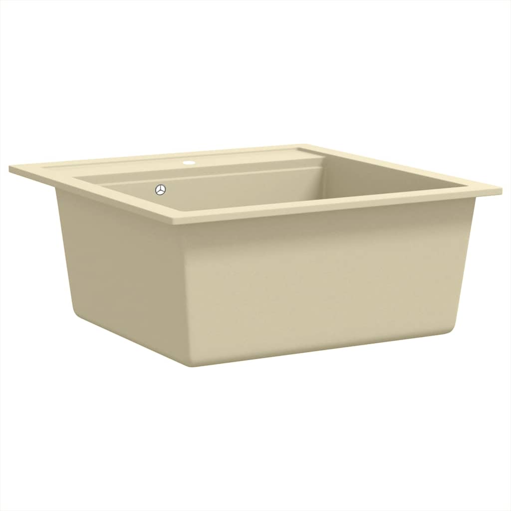 Kjøkkenvask enkel kum granitt beige