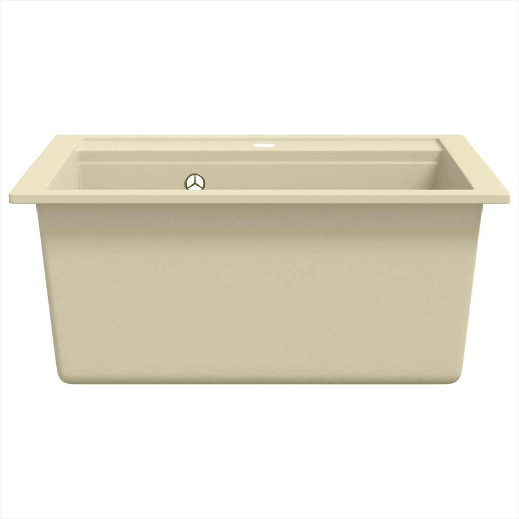 Kjøkkenvask enkel kum granitt beige
