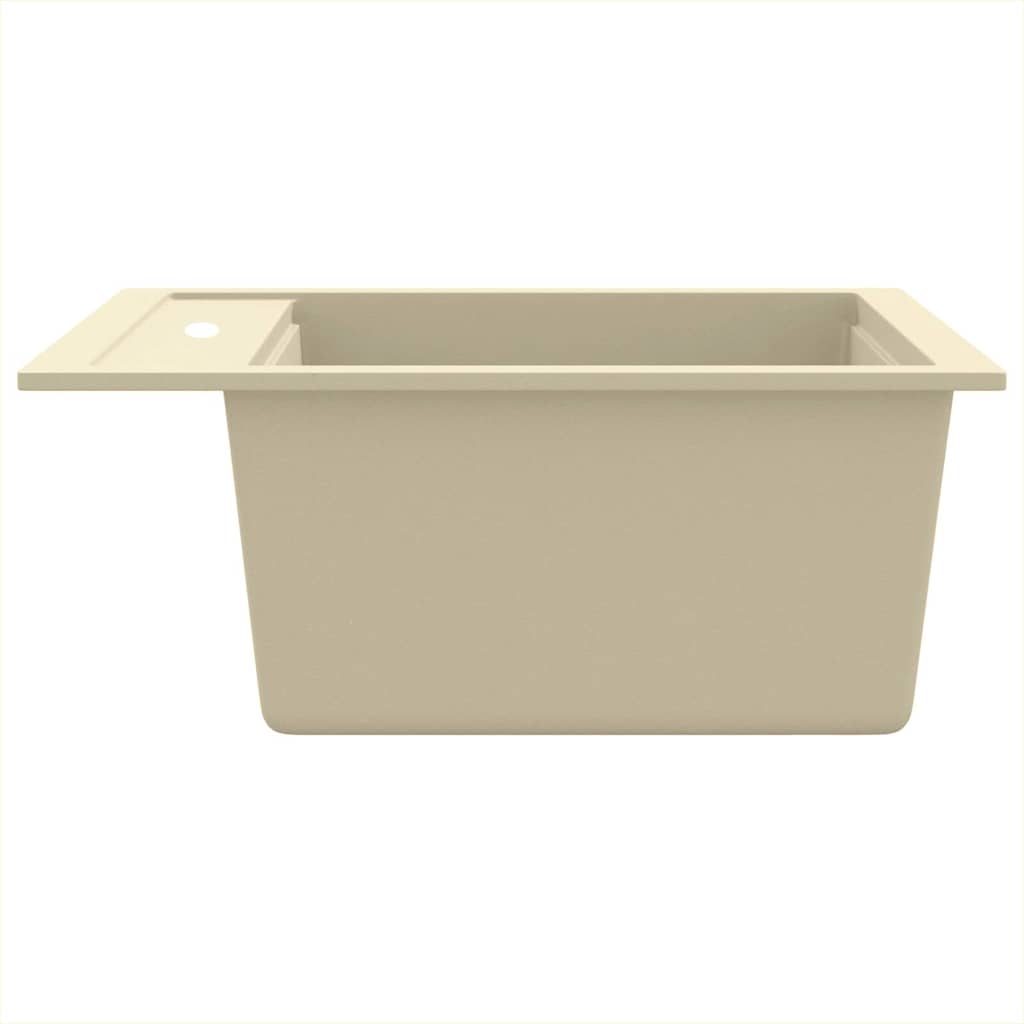 Kjøkkenvask enkel kum granitt beige