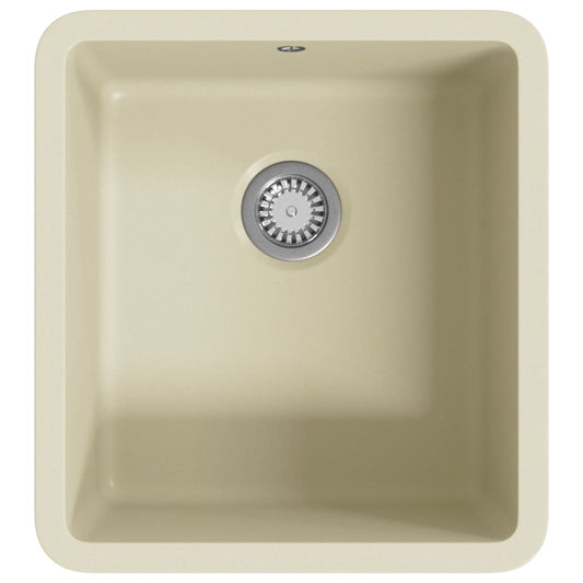 Kjøkkenvask enkel kum granitt beige
