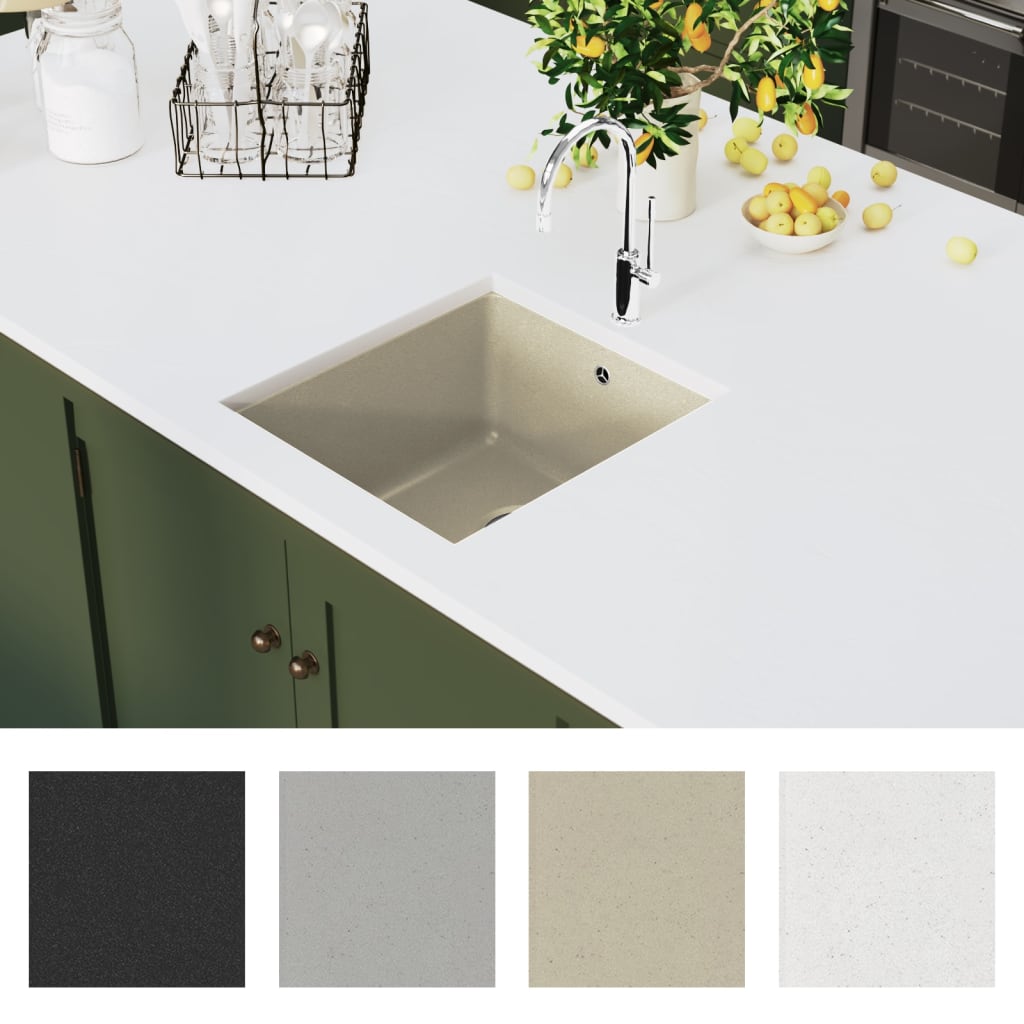 Kjøkkenvask enkel kum granitt beige