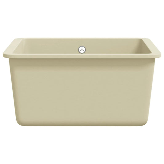 Kjøkkenvask enkel kum granitt beige