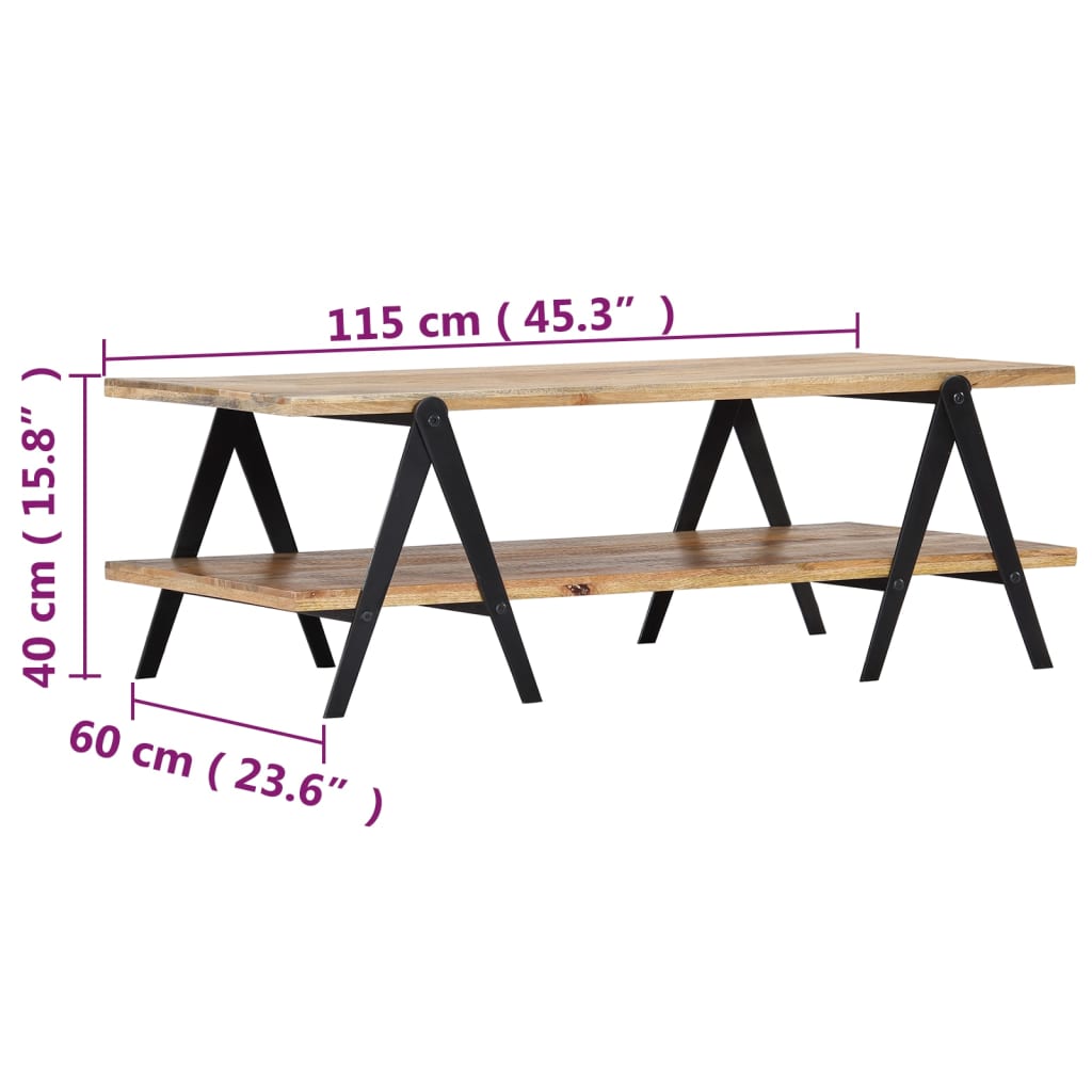 Salongbord 115x60x40 cm heltre mango