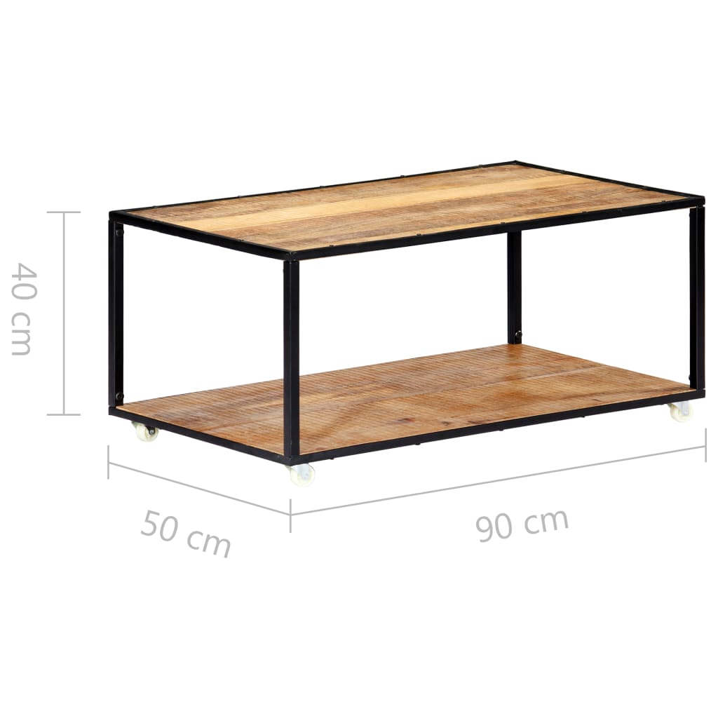 Salongbord 90x50x40 cm gjenvunnet heltre