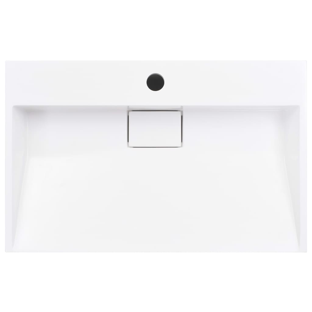 Vask 60x38x11 cm mineralstøpt/marmorstøpt hvit