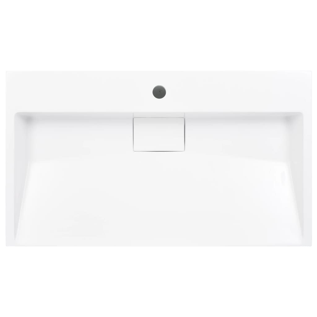 Vask 80x46x11 cm mineralstøpt/marmorstøpt hvit