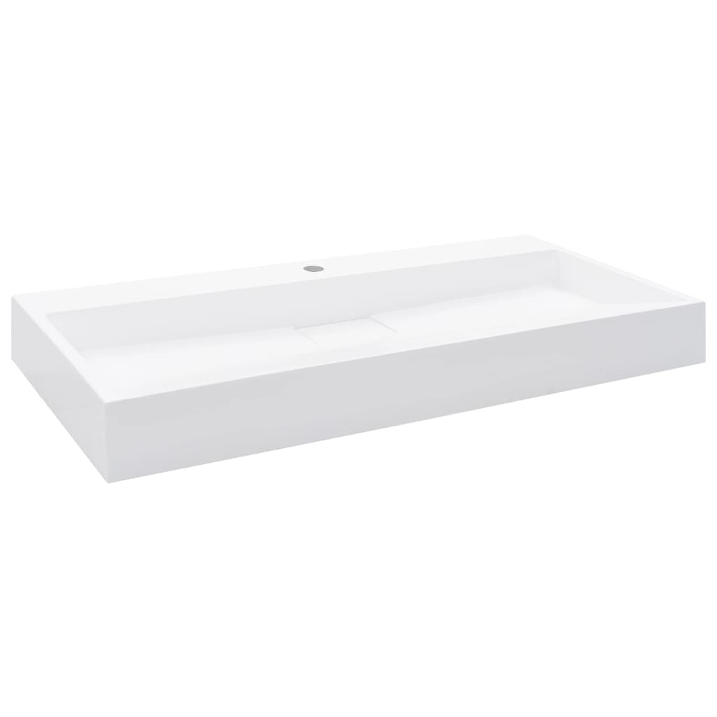 Vask 100x46x11 cm mineralstøpt/marmorstøpt hvit