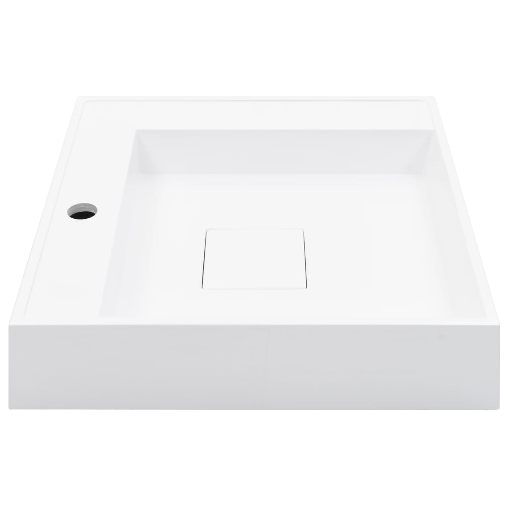 Vask 50x50x12,3 cm mineralstøpt/marmorstøpt hvit