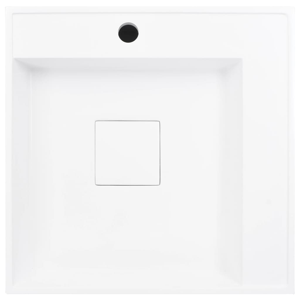 Vask 50x50x12,3 cm mineralstøpt/marmorstøpt hvit