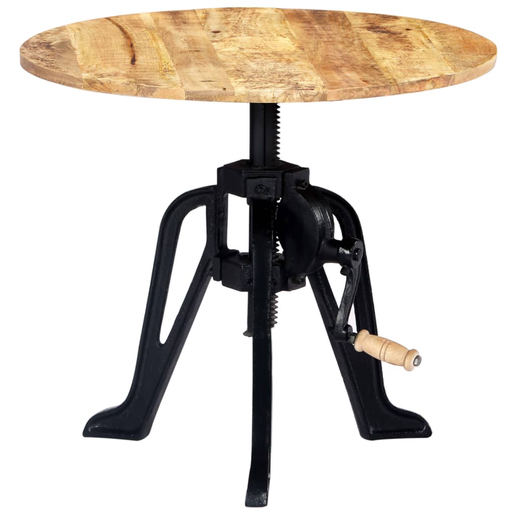 Sidebord 60x(46-63) cm heltre mango og støpejern