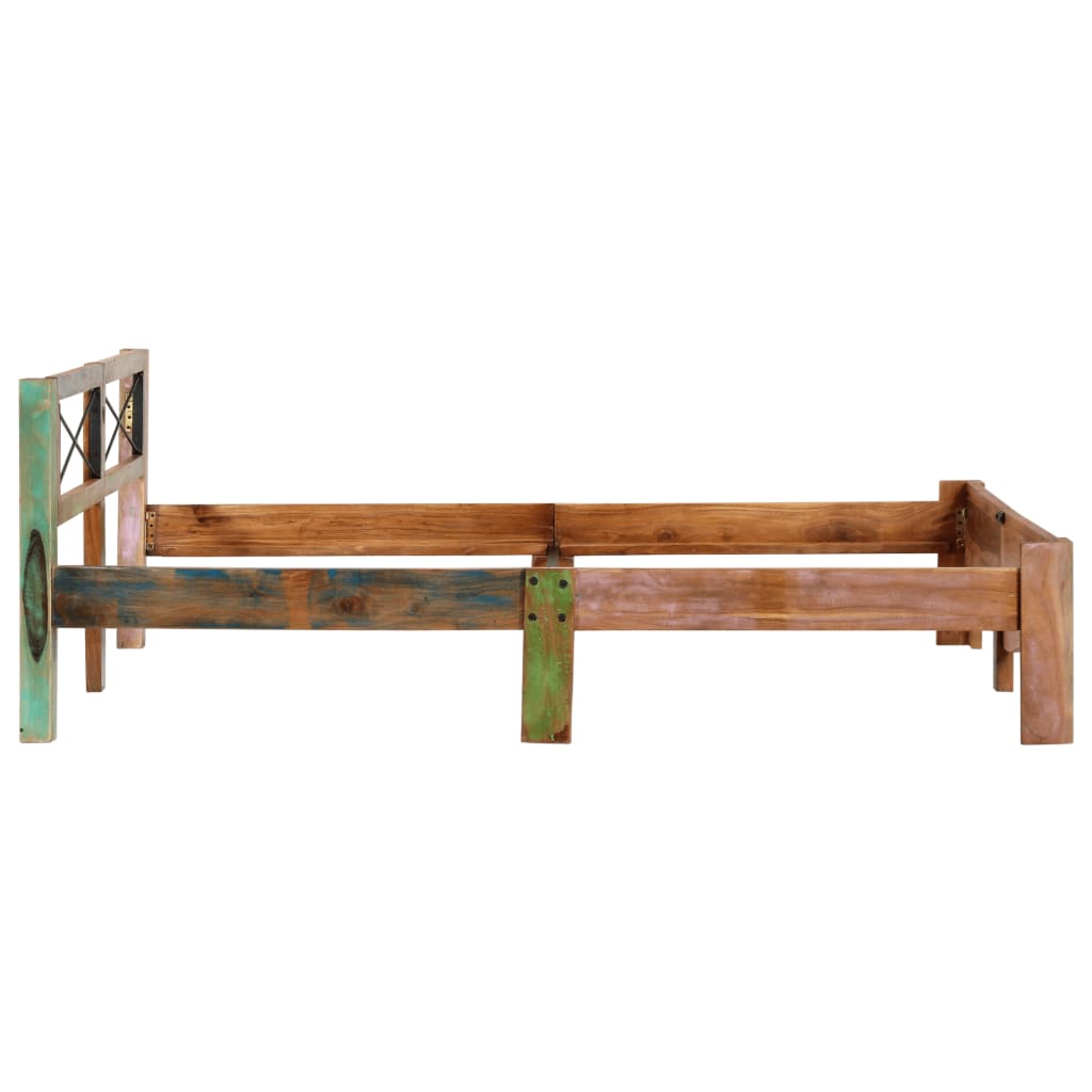 Sengeramme gjenvunnet heltre 160x200 cm vidaXL