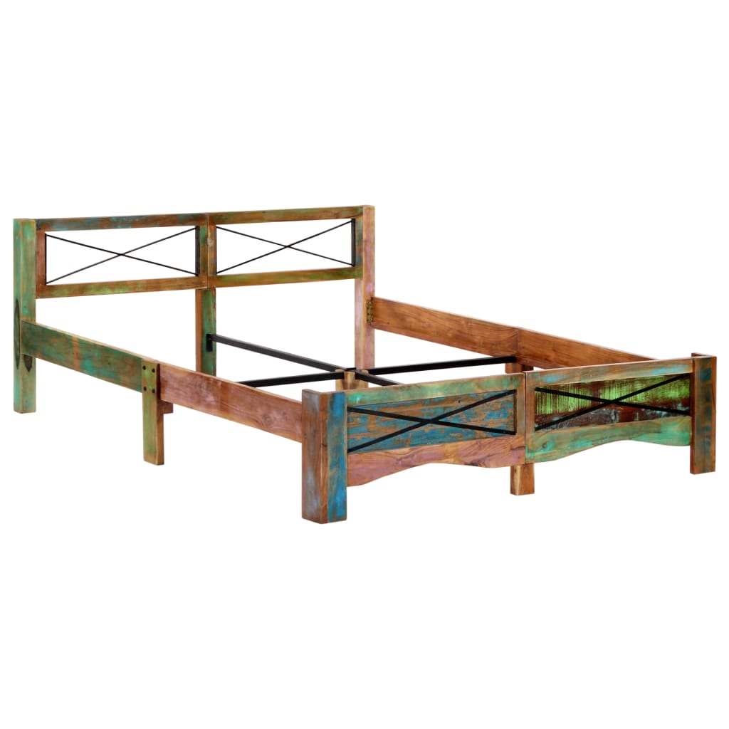 Sengeramme gjenvunnet heltre 160x200 cm vidaXL