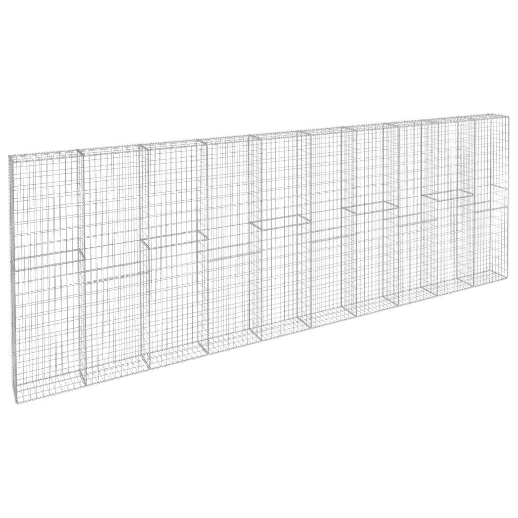 Gabion med topp- og bunndekke galvanisert stål 600x30x200 cm