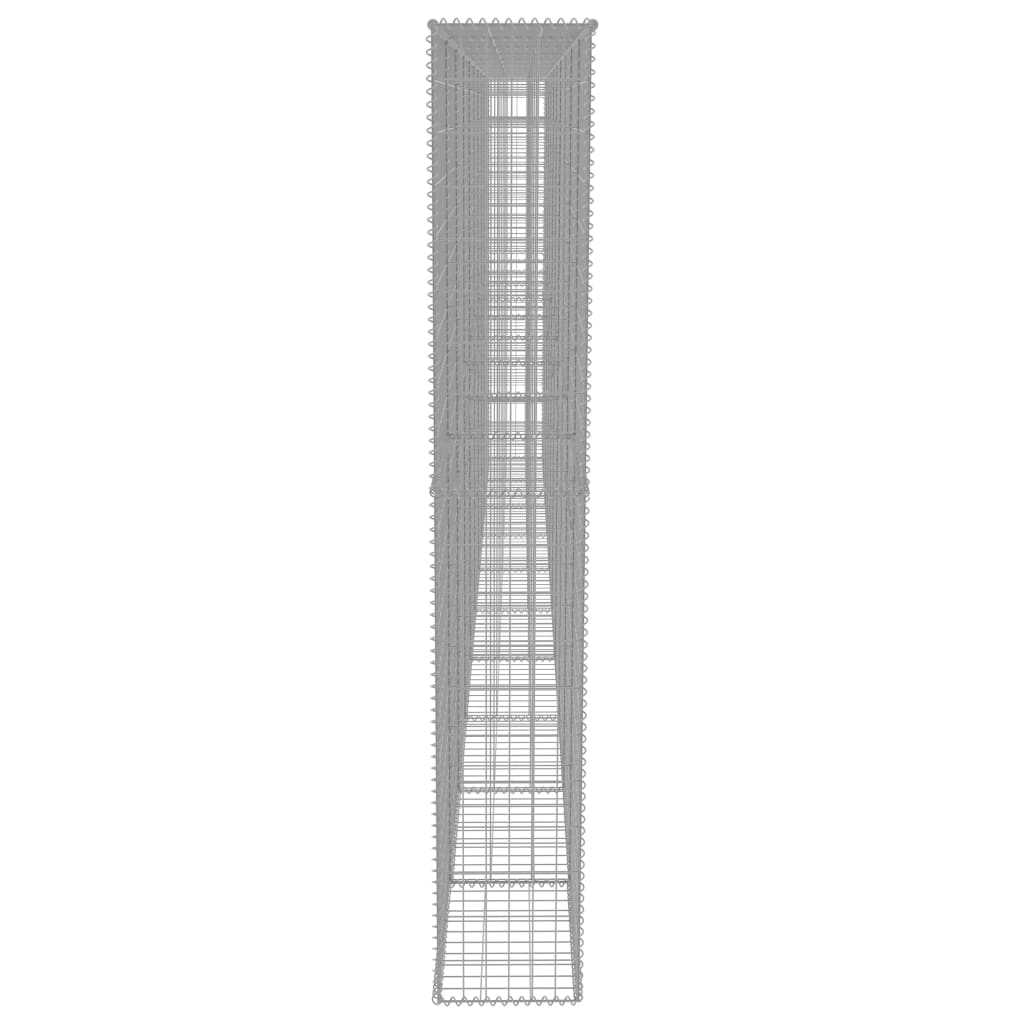 Gabion med topp- og bunndekke galvanisert stål 600x30x200 cm