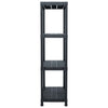 Oppbevaringshylle 2 stk svart 60x30x138 cm plast