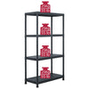 Oppbevaringshylle 5 stk svart 60x30x138 cm plast