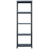 Oppbevaringshylle 2 stk svart 125 kg 60x30x180 cm plast