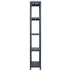 Oppbevaringshylle 2 stk svart 125 kg 60x30x180 cm plast