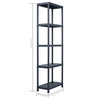 Oppbevaringshylle 2 stk svart 125 kg 60x30x180 cm plast