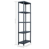 Oppbevaringshylle 5 stk svart 125 kg 60x30x180 cm plast