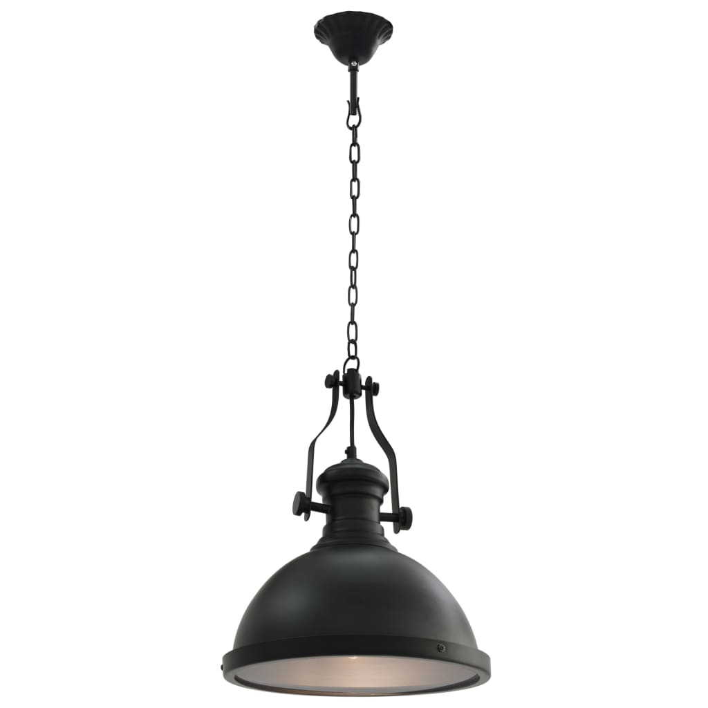 Taklampe svart rund E27