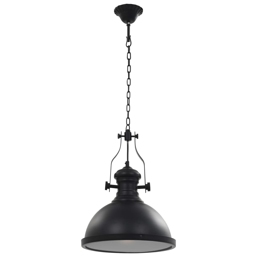 Taklampe svart rund E27