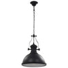 Taklampe svart rund E27