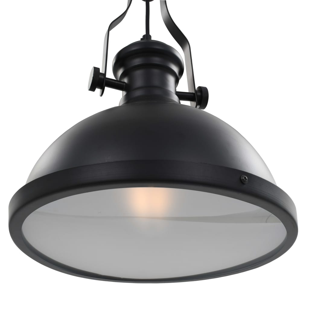 Taklampe svart rund E27