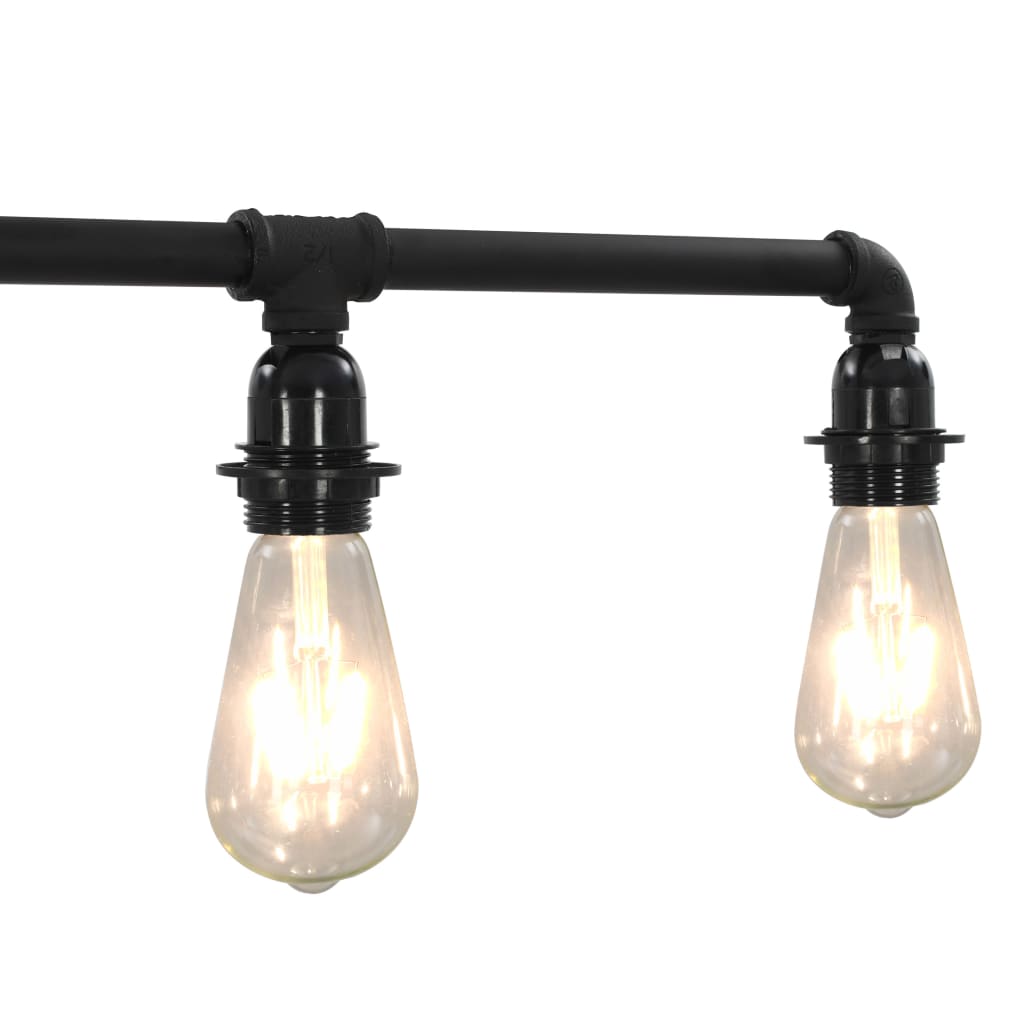 Taklampe svart 5 x E27 lyspærer