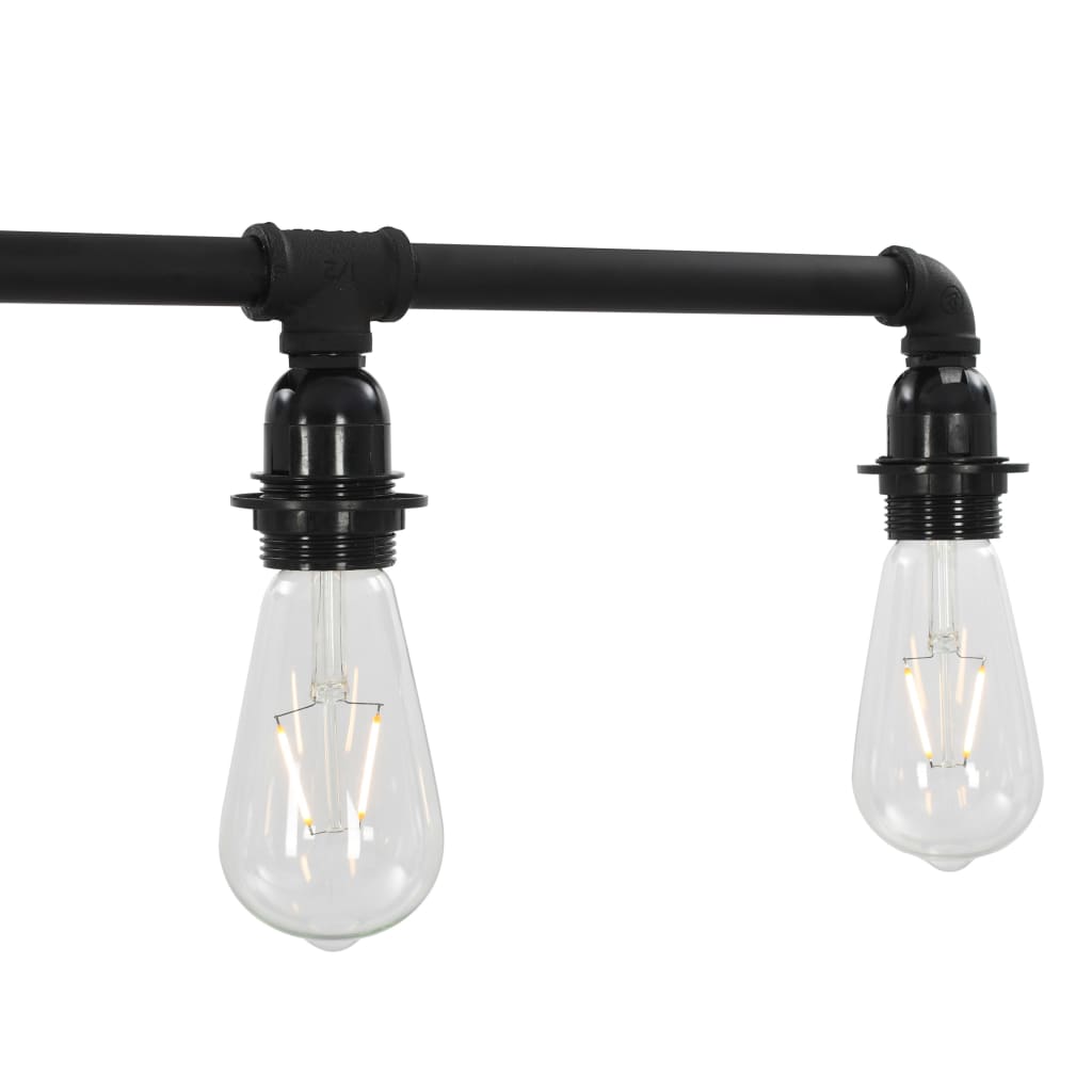 Taklampe svart 5 x E27 lyspærer