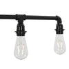 Taklampe svart 5 x E27 lyspærer