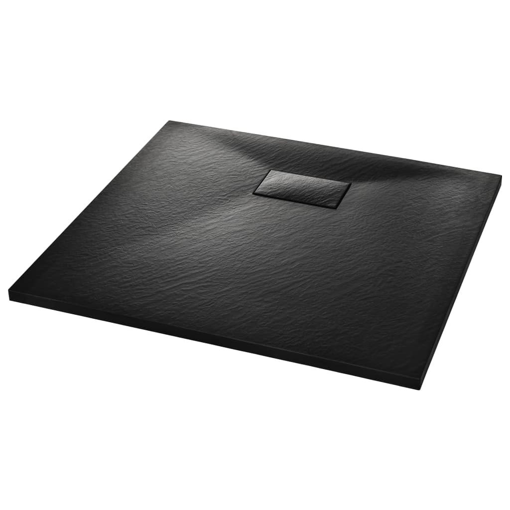 Dusjbrett SMC svart 90x80 cm