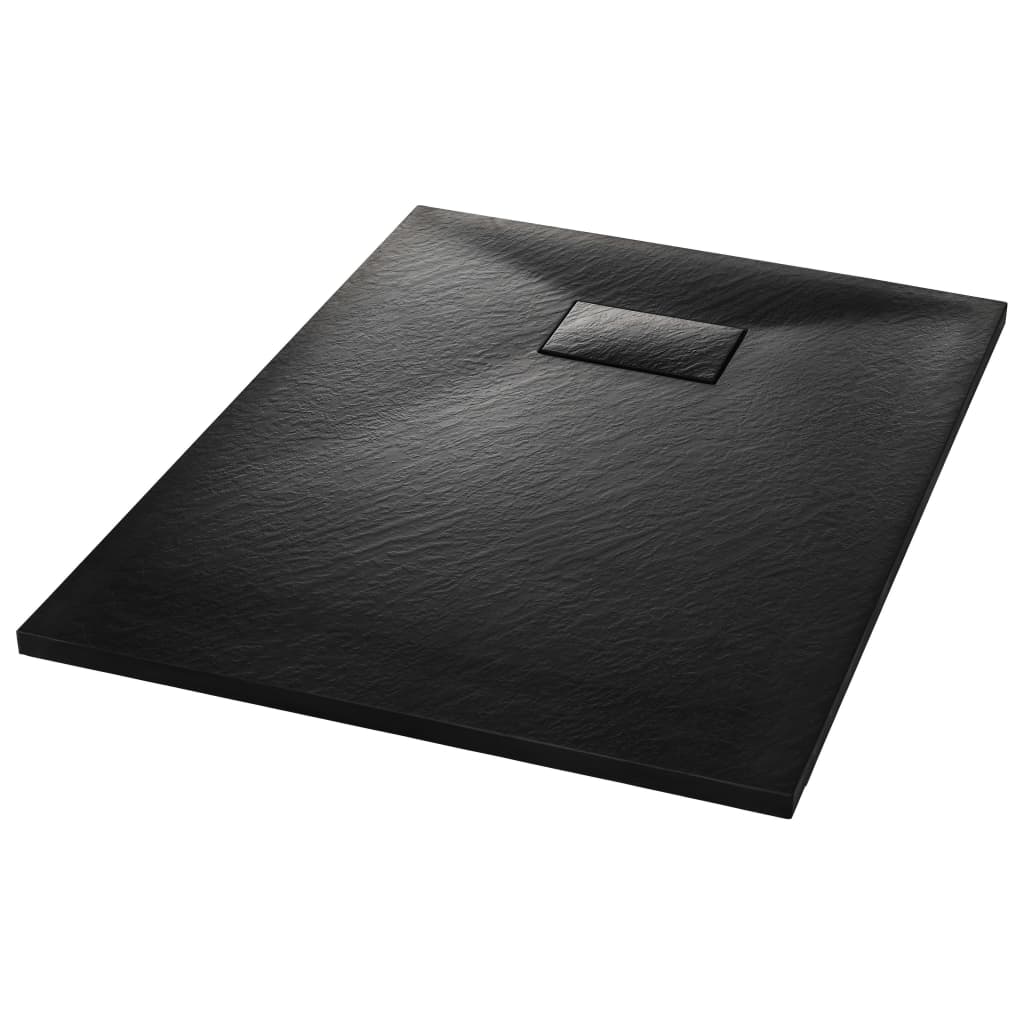 Dusjbrett SMC svart 100x70 cm