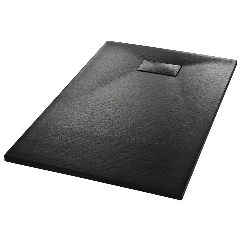 Dusjbrett SMC svart 100x80 cm